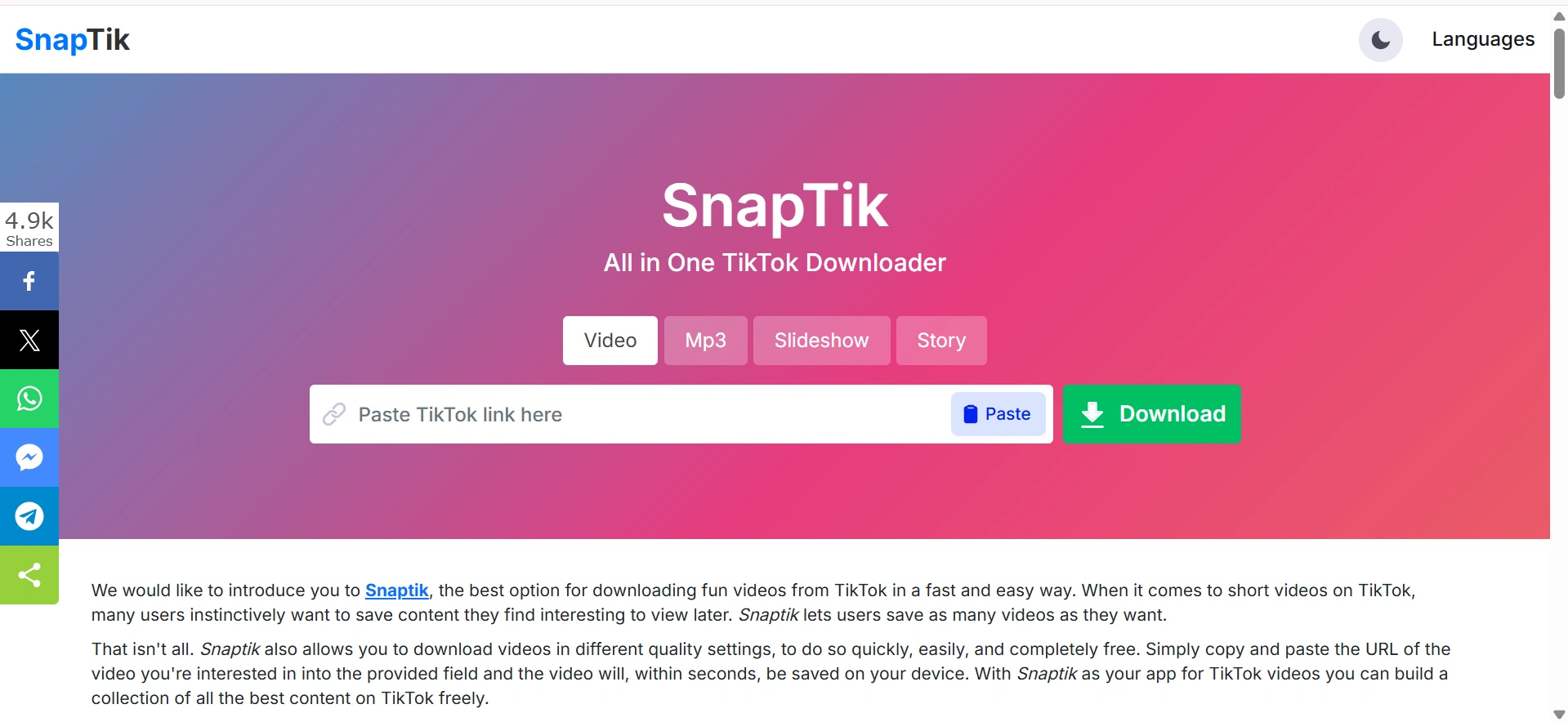 Snaptik: Solusi Download Sound TikTok Jadi MP3